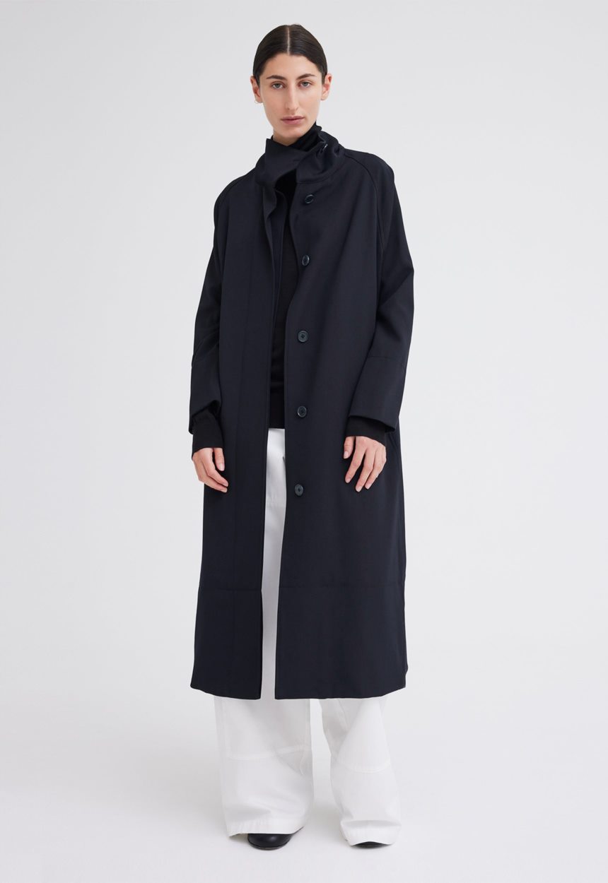 Jac + Jack McLaren Wool Twill Coat - Black